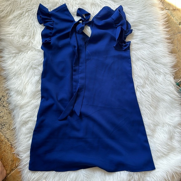 Ruffle Sleeve Tie Back Tunic Dress - Picture 7 of 7